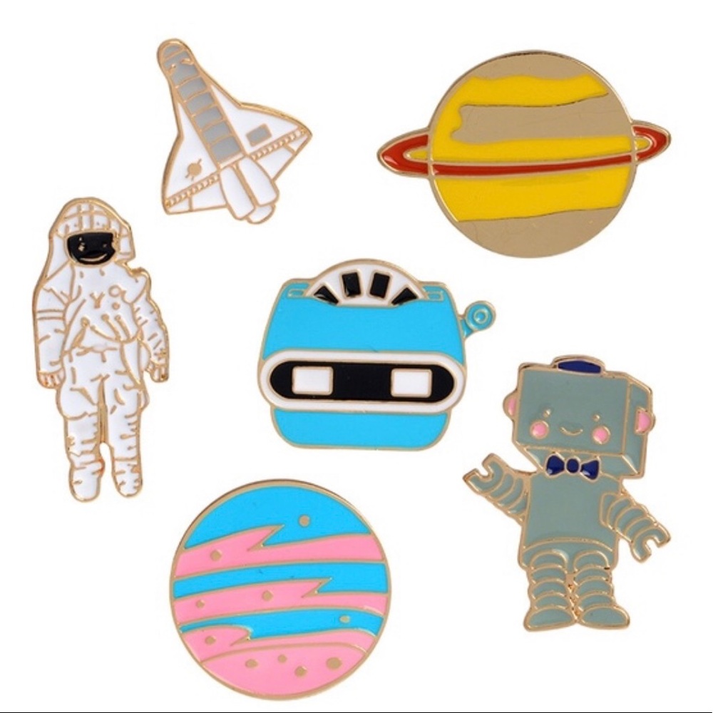 6 Pcs Space Pin Set - Picture 4 of 8